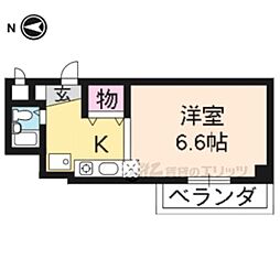 エイト桂 1Kの間取図画像