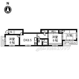 シェモアハナゾノ 3LDKの間取図画像