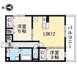 ラネージュ 2LDKの間取図画像