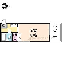 アンジェ北壺井 1Kの間取図画像