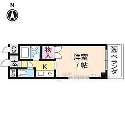 メゾン・ド・フルール 1Kの間取図画像