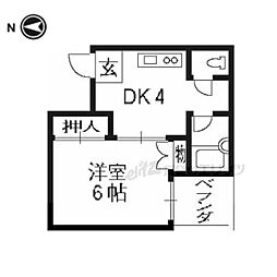 クレアトール21 1DKの間取図画像