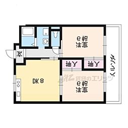 サンフラワー 2LDKの間取図画像