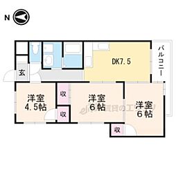カルム32 3DKの間取図画像