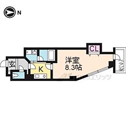 アメイジング桂 1Kの間取図画像