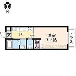 メゾンフレグランスそのべ 1Kの間取図画像