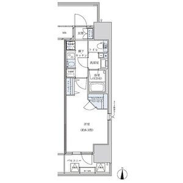 パークアクシス名古屋山王 809｜愛知県名古屋市中区正木１丁目(賃貸マンション1K・8階・29.35㎡)の写真 その2