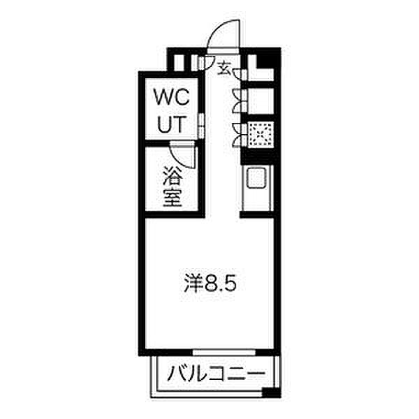 白川公園パークマンション 307｜愛知県名古屋市中区栄２丁目(賃貸マンション1K・3階・24.27㎡)の写真 その2