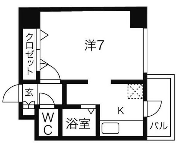 クレセント松蔭 103｜愛知県名古屋市中川区下之一色町字松蔭５丁目(賃貸マンション1K・1階・24.25㎡)の写真 その2