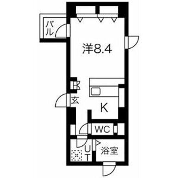 サンシャイン中郷 4B｜愛知県名古屋市中川区中郷３丁目(賃貸マンション1K・4階・32.01㎡)の写真 その2