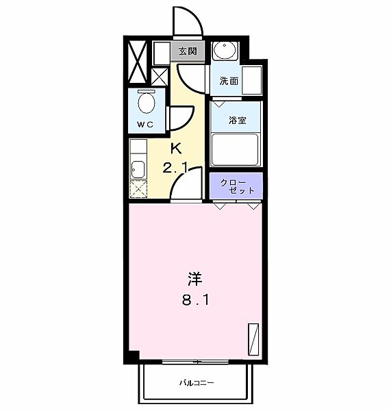 シェソワＰａｒｔ．2 202｜愛知県名古屋市中川区中島新町１丁目(賃貸アパート1K・2階・26.97㎡)の写真 その2