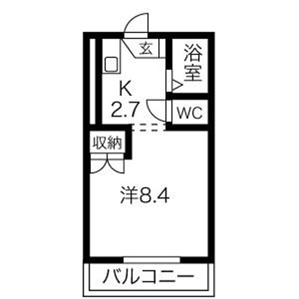 ヘーベルエスパスV B棟 303｜愛知県名古屋市中川区高畑４丁目(賃貸マンション1K・3階・26.59㎡)の写真 その2