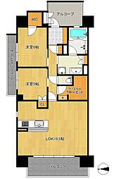 サンメゾン堺浅香駅前 2LDKの間取り