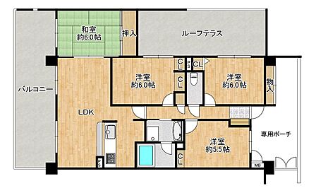 【南西向き!ルーフテラス付き】日当り良好です♪ぜひ現地でお確かめください♪