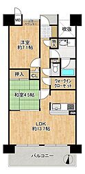 ファミールハイツ泉大津セントハーバーシティ4番館 2LDKの間取図画像