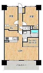 ダイアパレス光明池壱番館 2SLDKの間取図画像