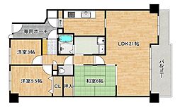 メゾンドール堺 3LDKの間取図画像