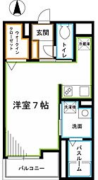 La Piazza i　（ラ・ピアッツァ　アイ） 3階1Kの間取り