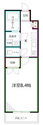 JR中央本線 荻窪駅 徒歩5分の賃貸マンション 1階1Kの間取り