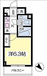 アジールコート荻窪 1Kの間取図画像