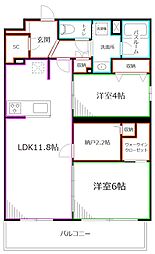 ロイジェント練馬高野台 2SLDKの間取図画像