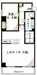 エスティメゾン高円寺 1LDKの間取図画像