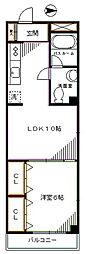第3シュヴェルニー 1LDKの間取図画像