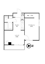 ロイヤルハイツ新高円寺 1DKの間取図画像