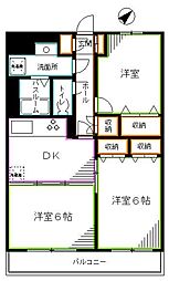 レジェンド成田 3DKの間取図画像