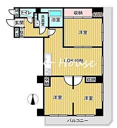 ダイアパレス北高崎ステーションサイド 2LDKの間取図画像