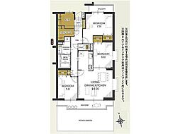 ダイアパレス自治医大6番館 3LDKの間取図画像