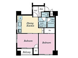 ハイネス西荻窪 2DKの間取図画像