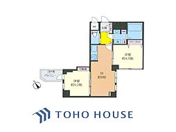 東池袋ハイツ弐番館 2DKの間取図画像