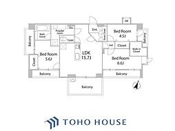 CS上用賀ハウス 3LDKの間取図画像