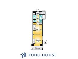日神デュオステージ幡ヶ谷 1DKの間取図画像