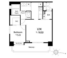ファミール西麻布ベルファース 1LDKの間取図画像