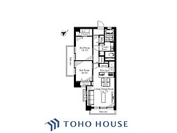 松見坂武蔵野マンション 2LDKの間取図画像