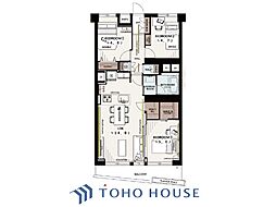 井之頭パークサイドマンション 3LDKの間取図画像
