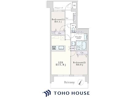 【house the light is illuminat】採光と風 家事導線も比較的良好で、風通しの良さで過ごしやすい麗(うら)らかな気分にさせてくれるリビング