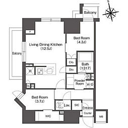 間取図画像 2LDK