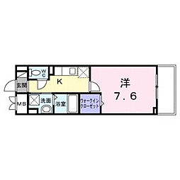 東京メトロ日比谷線 南千住駅 徒歩9分の賃貸アパート 2階1Kの間取り
