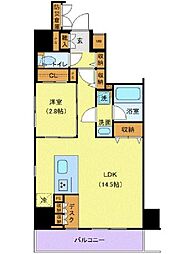 JR総武本線 馬喰町駅 徒歩2分の賃貸マンション 7階1LDKの間取り
