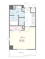 東京メトロ日比谷線 入谷駅 徒歩6分の賃貸マンション 4階1Kの間取り