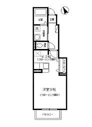 京成押上線 京成曳舟駅 徒歩9分の賃貸タウンハウス 1階1Kの間取り