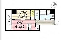 JR京浜東北・根岸線 鶯谷駅 徒歩3分の賃貸マンション 10階1DKの間取り