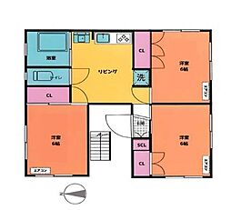 三島マンション 3DKの間取図画像