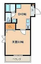 イルグランディ 1DKの間取図画像
