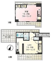 ワコーレロイヤル根岸 1LDKの間取図画像