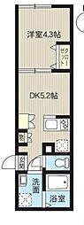 REPURE東日暮里レジデンス 1Kの間取図画像