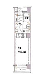 エクセリア秋葉原 1Kの間取図画像